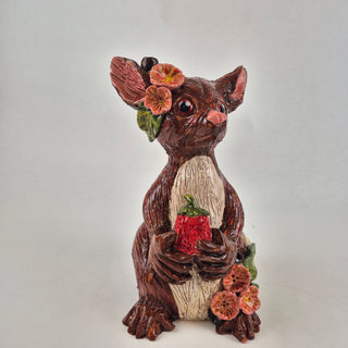 Animal Sculpture - Strawberry Sue the Possum