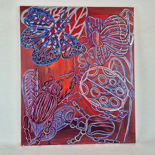 Ladybird & Friends - Peter Hughes painting