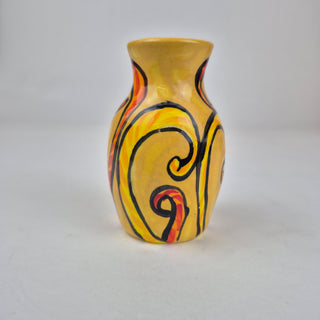Mini Vase - Swirly Yellow