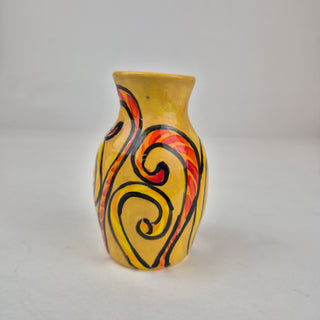 Mini Vase - Swirly Yellow