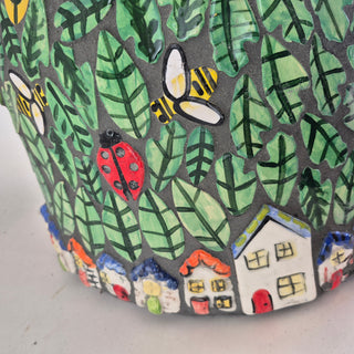 Garden Seat - Houses and Birds