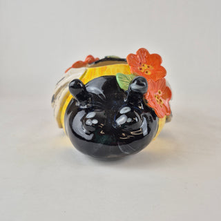 Planter - Bee & Orange Flowers