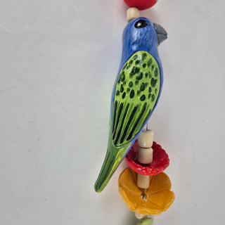 Hanging Beaded Blue & Green Parrot