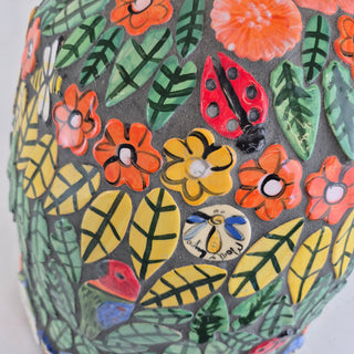 Garden Seat - Houses and Birds