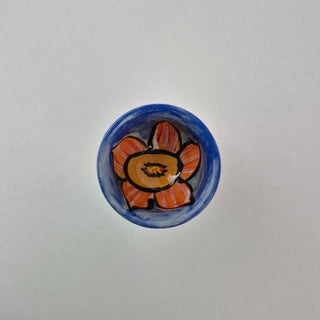Relish Pot - Orange Flower 2