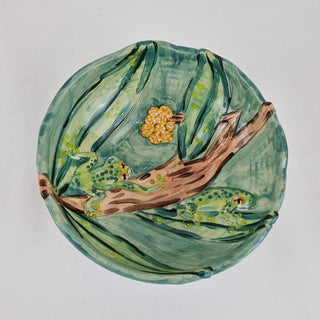 Carved Bowl Large - Frogs