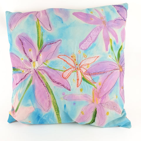 Purple  - Large Flower Cushion