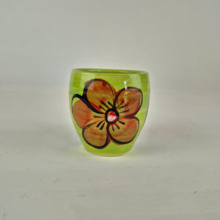 Mini Beaker - Red Flower on Green