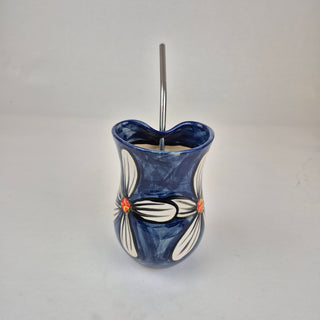 Tumbler With Straw - White Daisy