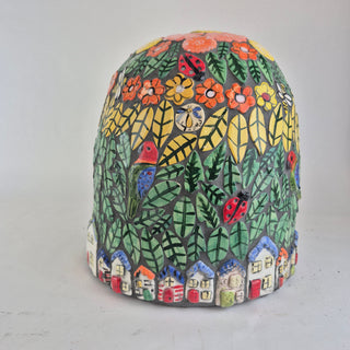 Garden Seat - Houses and Birds