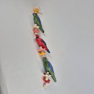 Hanging Beaded Parrots