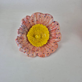 Wall Flower - Coral & Yellow