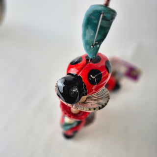 Hanging Beaded Ladybirds