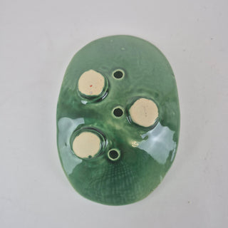 Soap Dish - Green Squiggle Floral