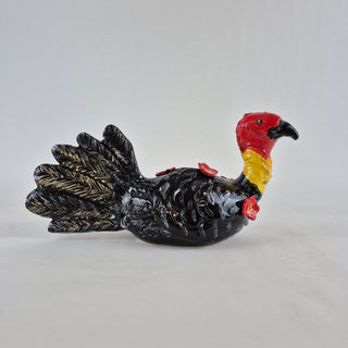Animal Sculpture - Bush Turkey with flowers