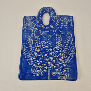 Bread Board/ Cheese Board - Blue and White