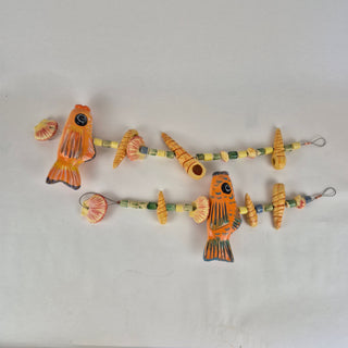 Hanging Beaded One Fish Orange fish