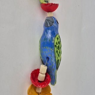 Hanging Beaded Blue & Green Parrot