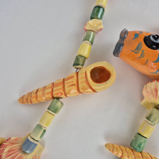 Hanging Beaded One Fish Orange fish