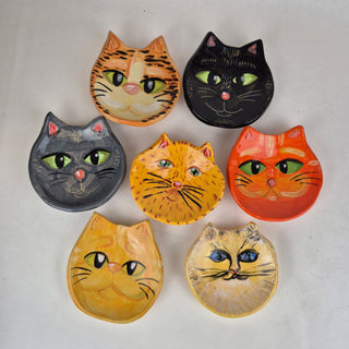 Trinket Dish - Random Coloured Cat Faces