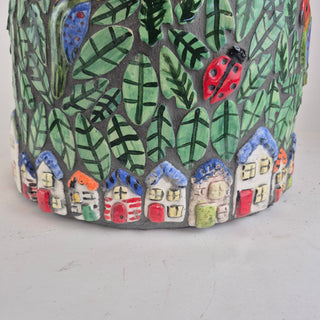 Garden Seat - Houses and Birds