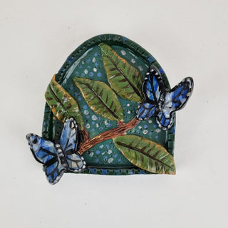 Wall Shrine- Blue Butterflies