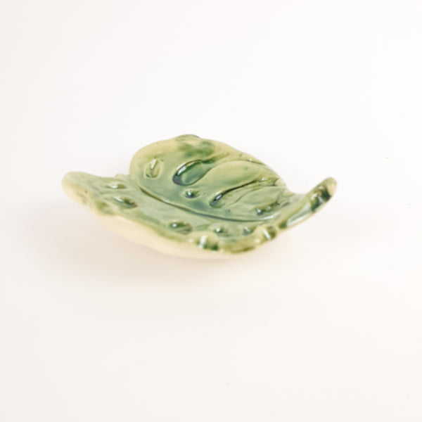 Green - Monstera Trinket Dish