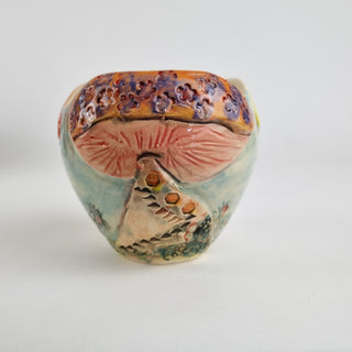 Carved Bowl Small - Mushrooms