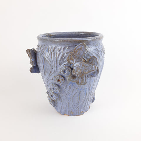 Blue Butterfly-  Vase