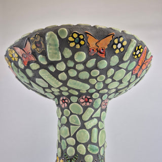 Bird Bath - Daisy and Butterflies