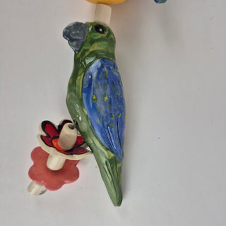 Hanging Beaded Parrots