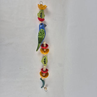 Hanging Beaded Blue & Green Parrot