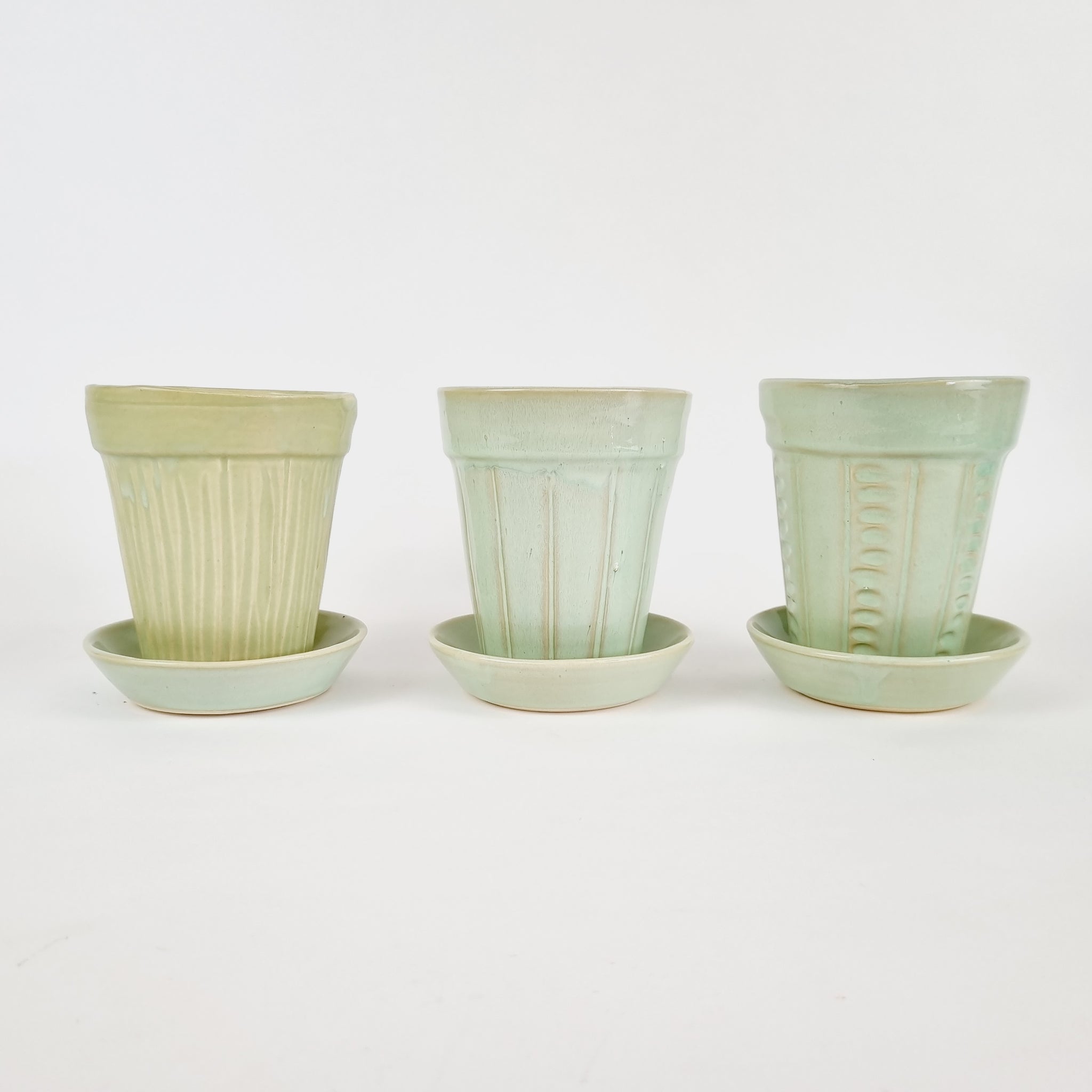 Mint Green Planter - Planter & Dish