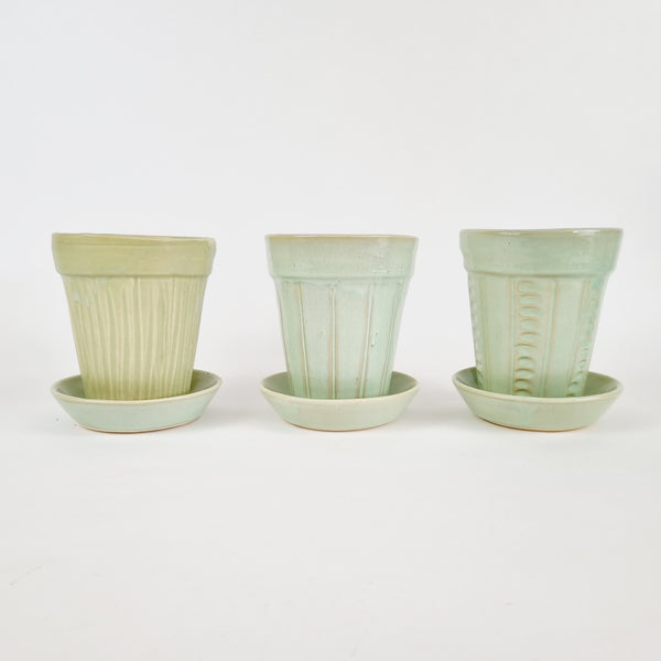 Mint Green Planter - Planter & Dish