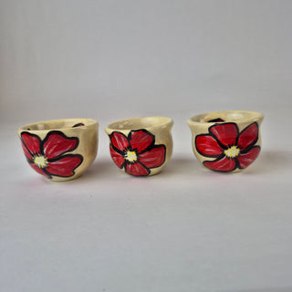 Relish Pot - Red Flower