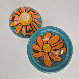 Mosquito Coil Holder - Orange Flower