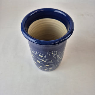 Utensil Holder - Blue & White