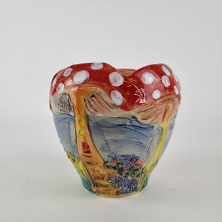 Carved Bowl Large - Mushrooms