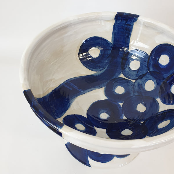 Blue and White Punch Bowl