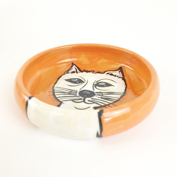 White Kitty -  Cat Bowl
